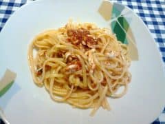 Linguine al sugo di tracina