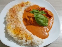 pollo al curry rosso