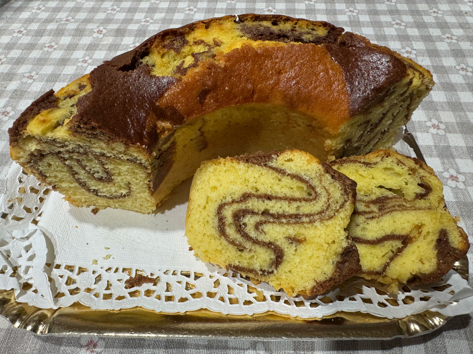 Torta Marmorizzata allo Yogurt